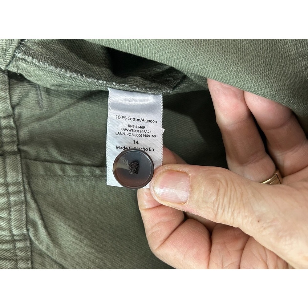 Free Assembly‎ Womens Size 14 Cargo Hiking Pants Active Stretch Olive Green Gorp - Picture 9 of 14